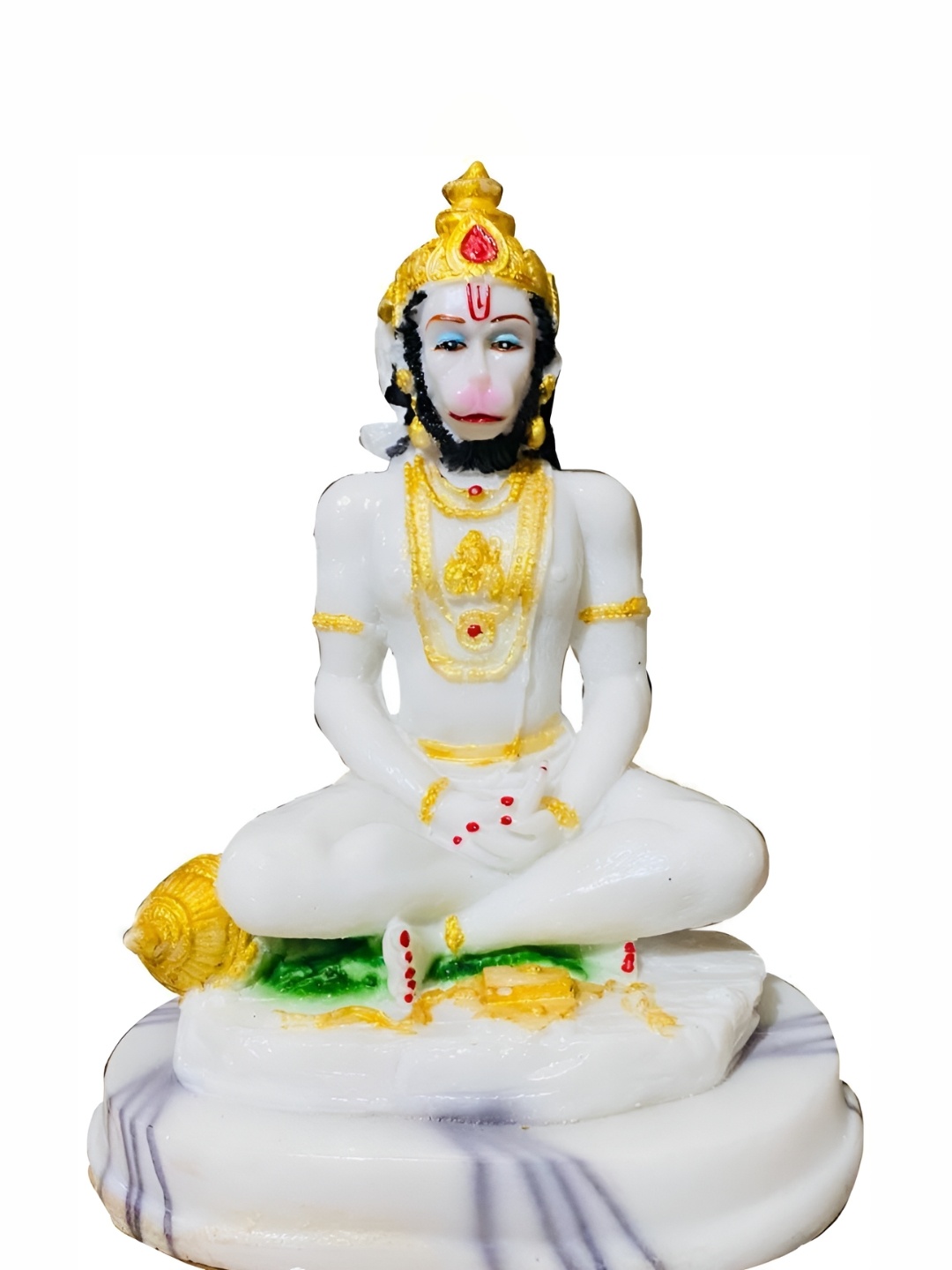 

krishnagallery1 White & Yellow Religious Idol Showpiece