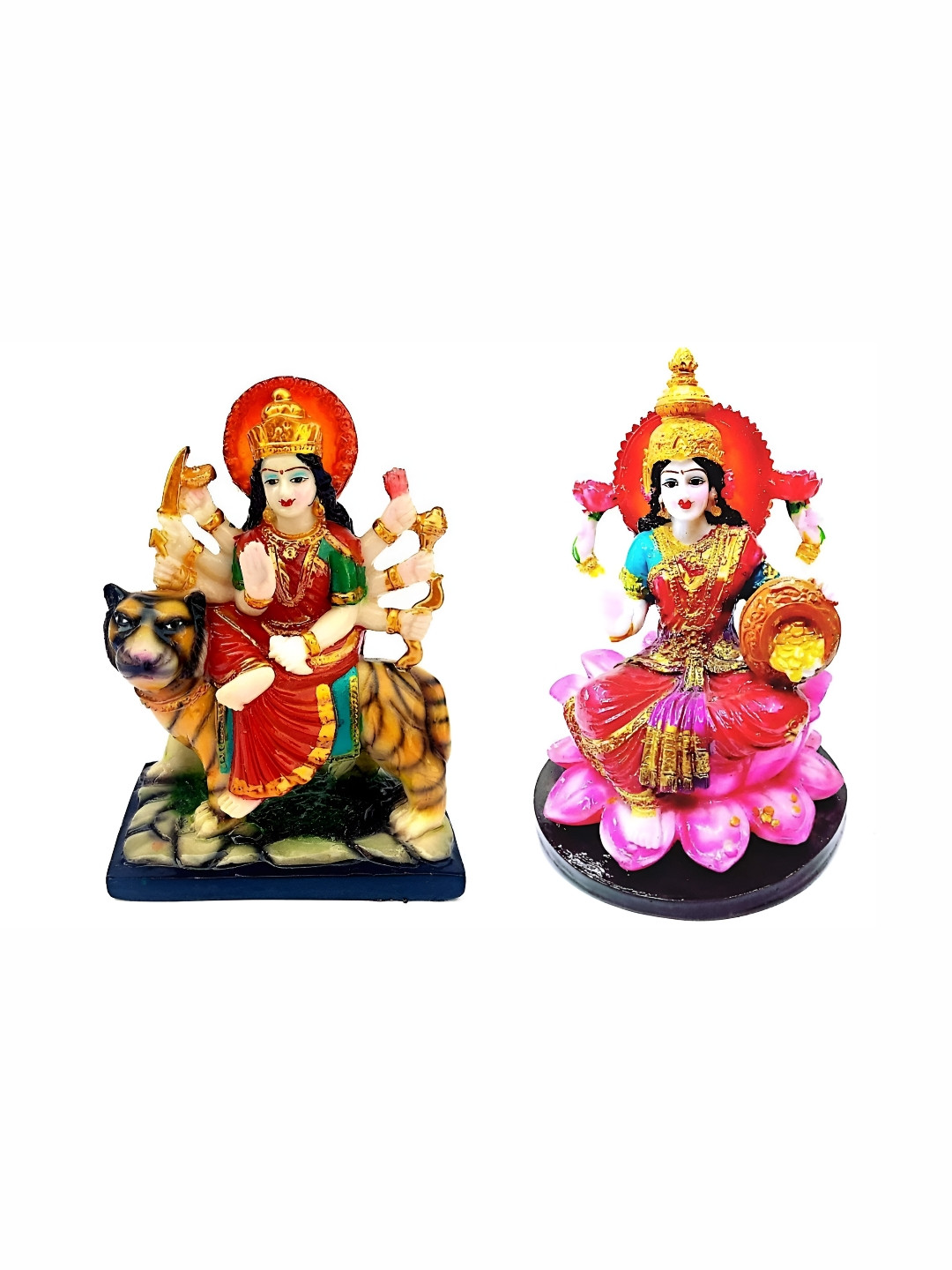 

krishnagallery1 Red & Pink 2 Pieces Religious Idol Showpieces