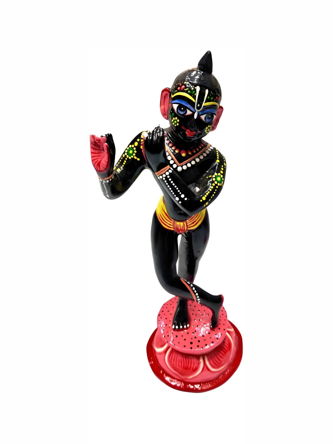 

krishnagallery1 Black & Pink Brass Lord Krishna Idol Showpiece