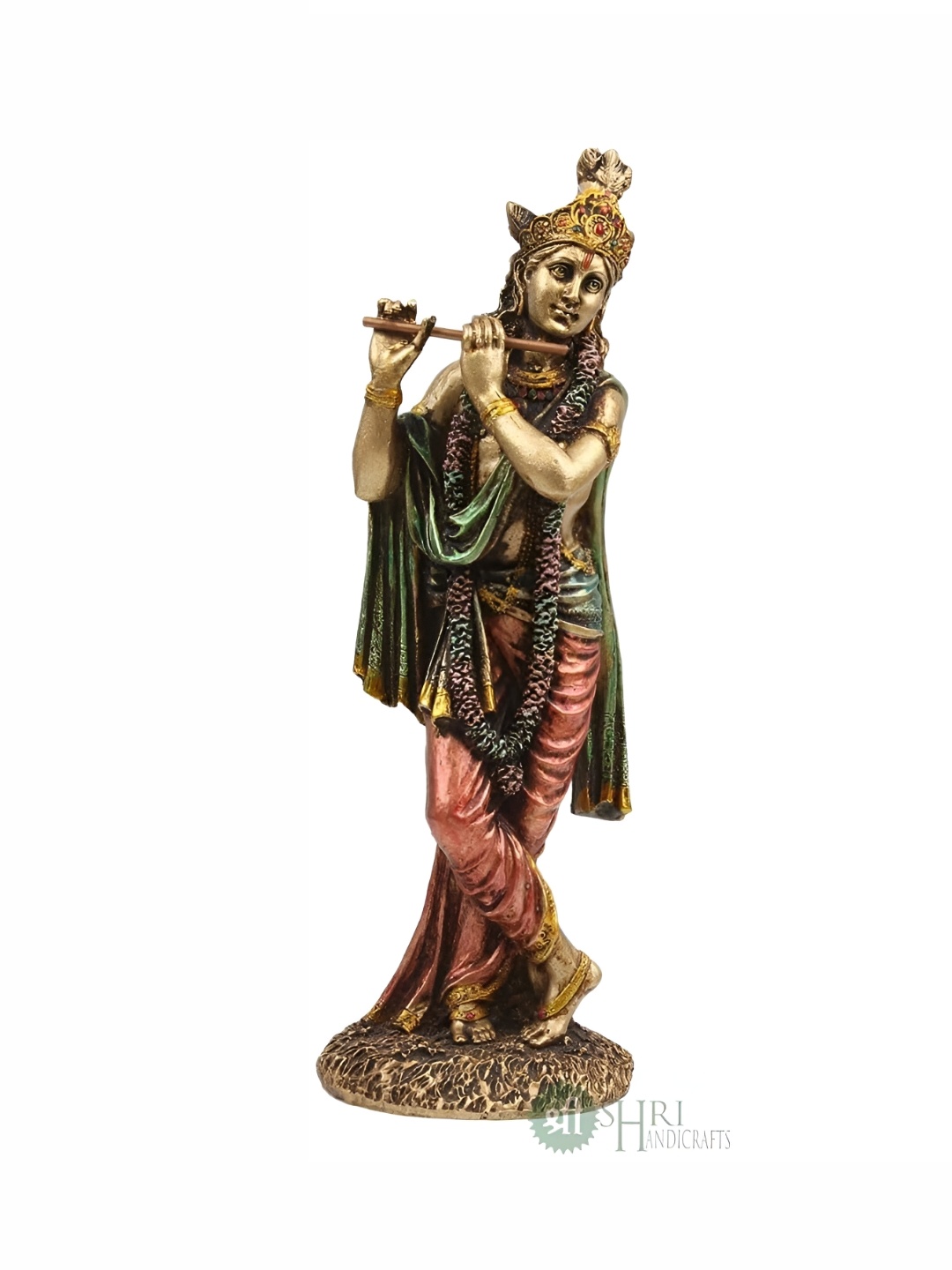 

krishnagallery1 Gold Toned Krishna Statue Showpiece