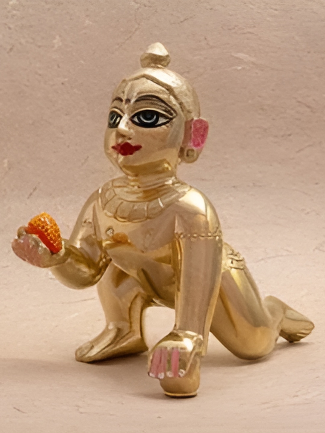 

krishnagallery1 Gold-Toned Brass Religious Idol Showpiece