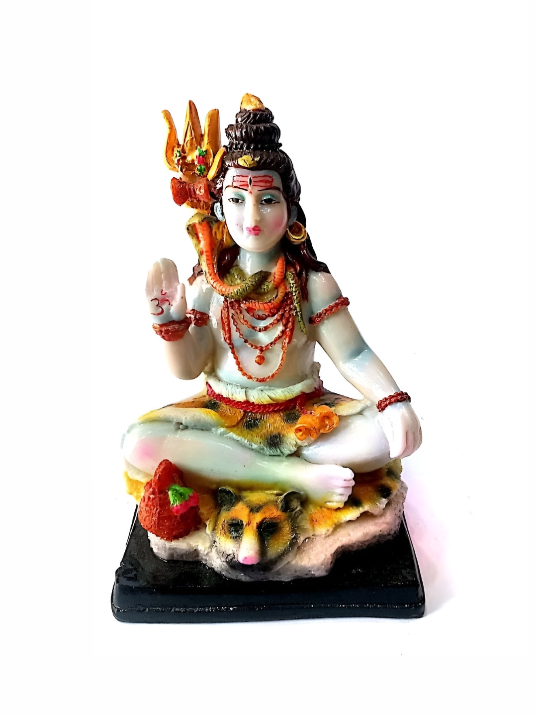 

krishnagallery1 White Yellow Shiv Privar Murti Idol Showpiece