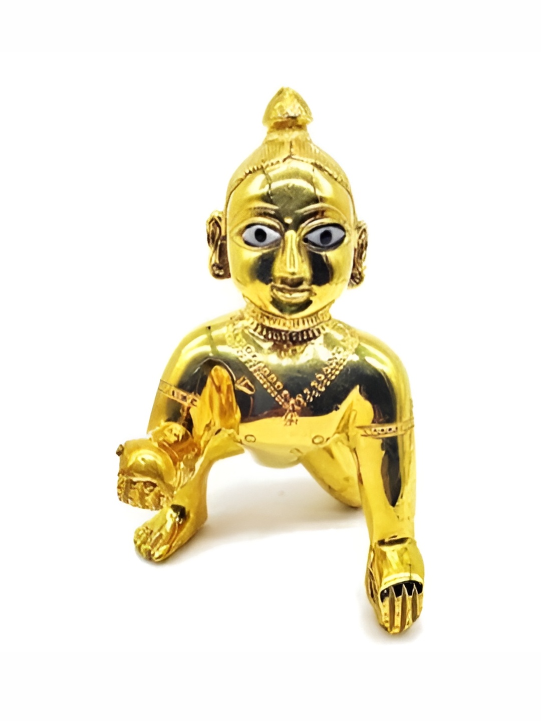 

krishnagallery1 Gold Toned Religious Brass Showpiece