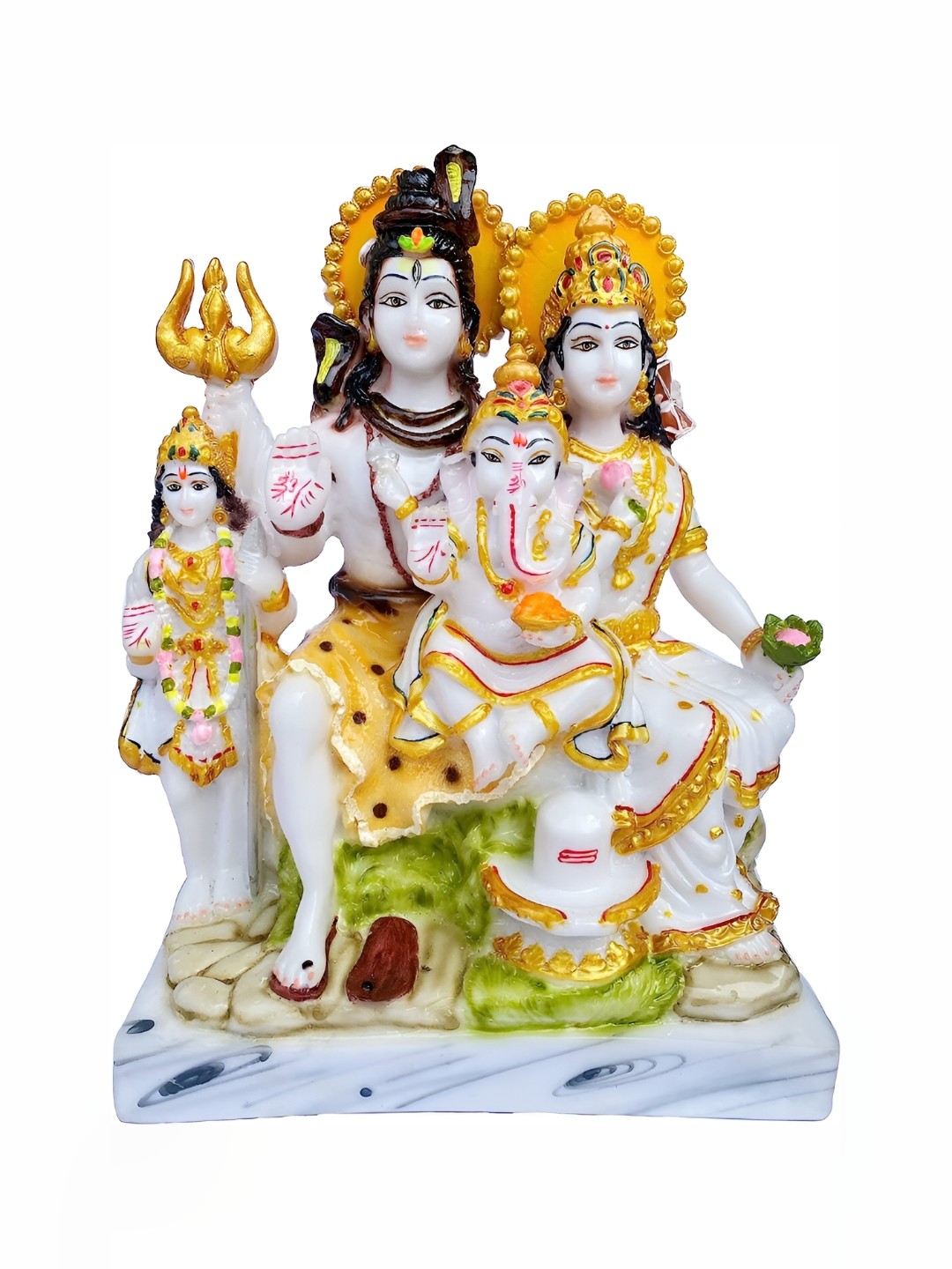 

krishnagallery1 White & Gold Toned Marble Idol Showpiece