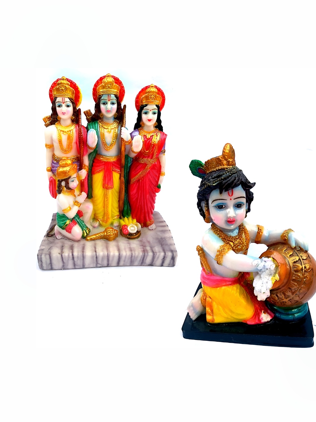 

krishnagallery1 Red & Gold Toned 2 Pieces Religious Idol Showpieces