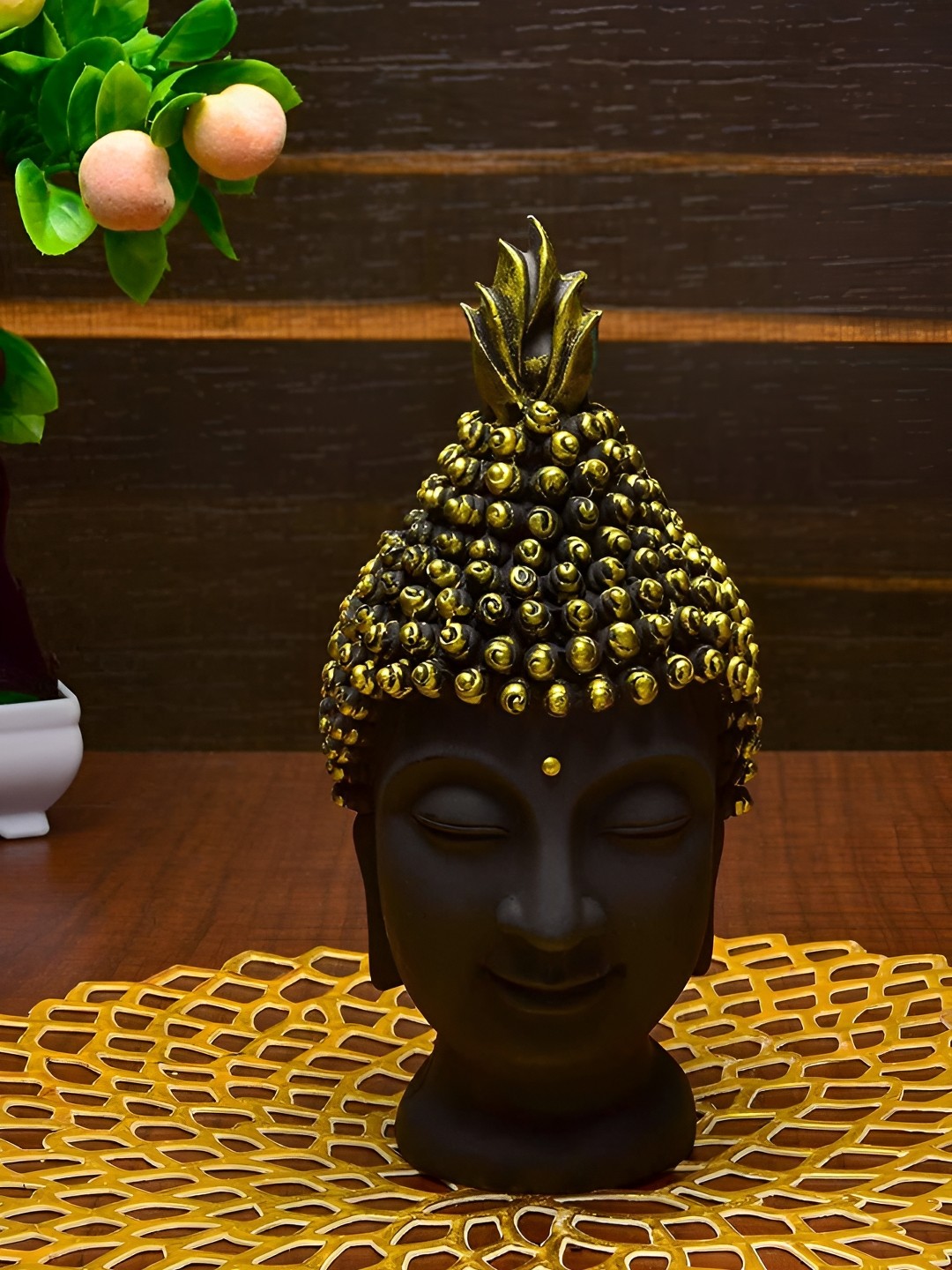 

krishnagallery1 Black & Gold Toned Buddha Idol Showpiece