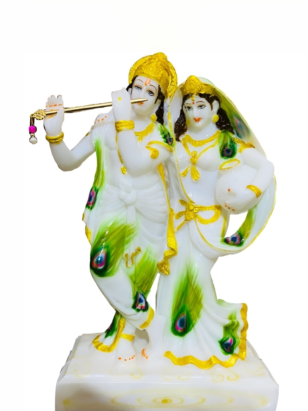 

krishnagallery1 White Marble Religious Idol Showpiece