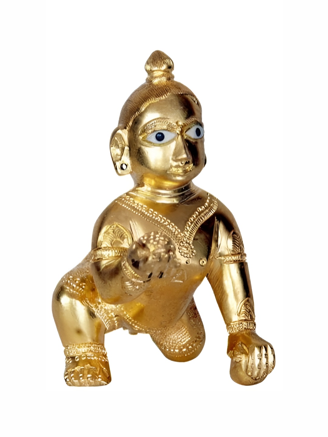 

krishnagallery1 Gold Toned Brass Showpiece