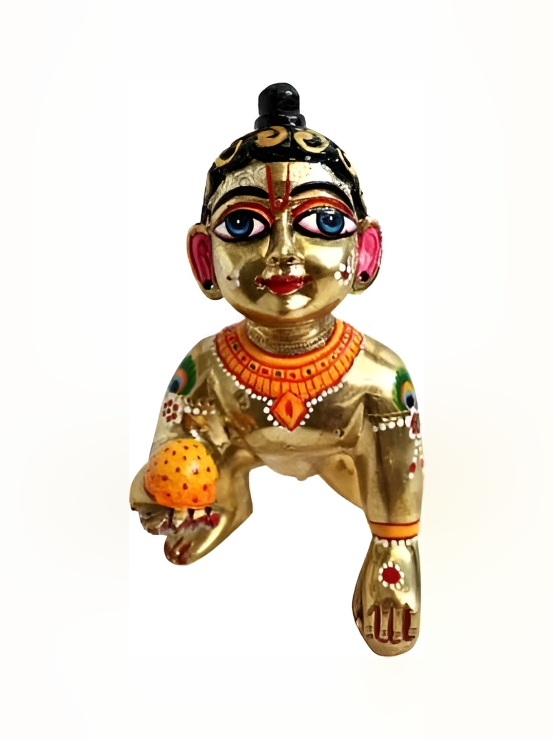 

krishnagallery1 Gold-Toned Brass Religious Idol Showpiece