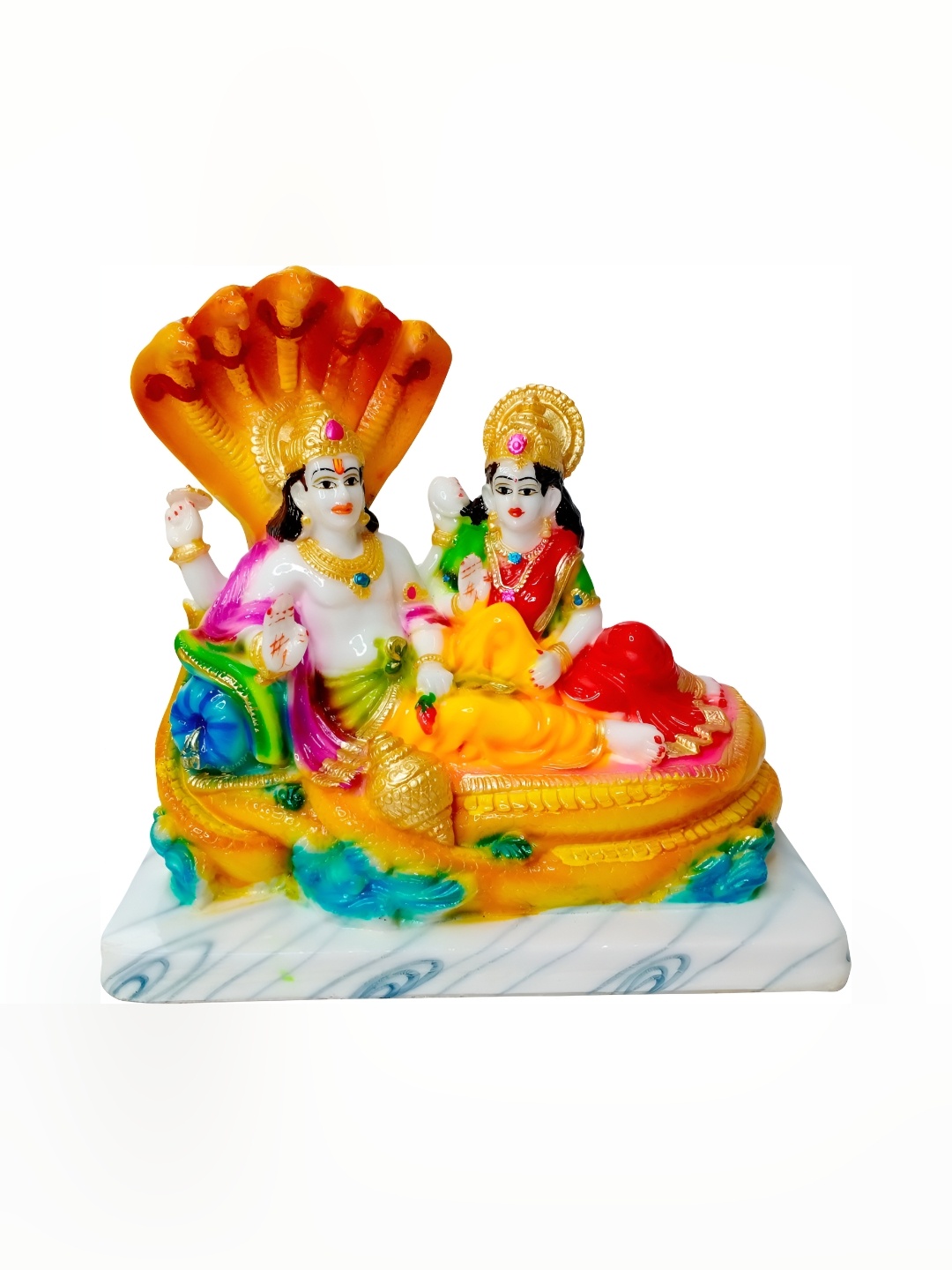 

krishnagallery1 Red & Yellow Marble Religious Showpiece