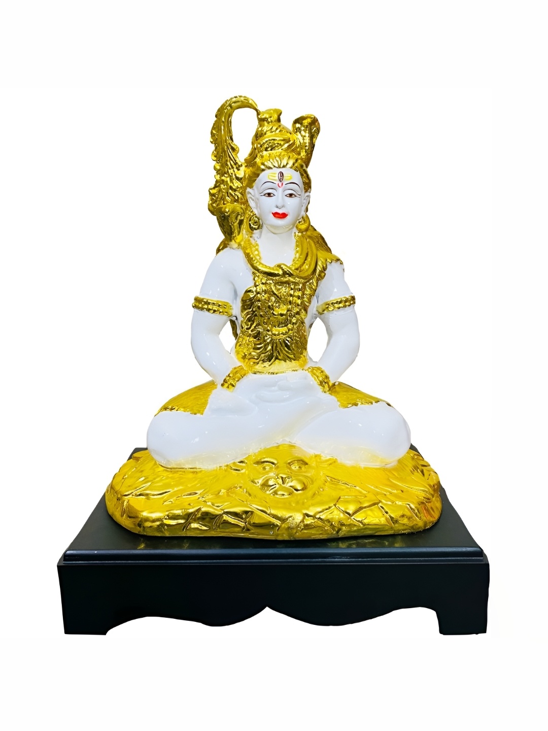 

krishnagallery1 White & Gold-Tone Religious Idol Showpiece