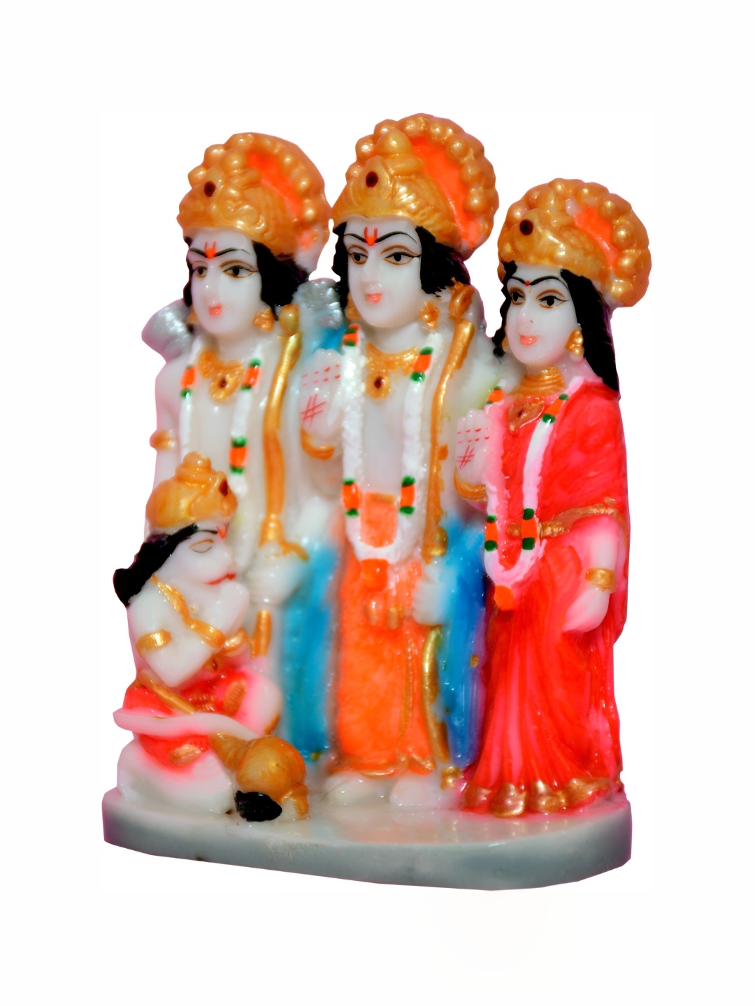 

krishnagallery1 Red Orange Religious Idol Marble Showpiece