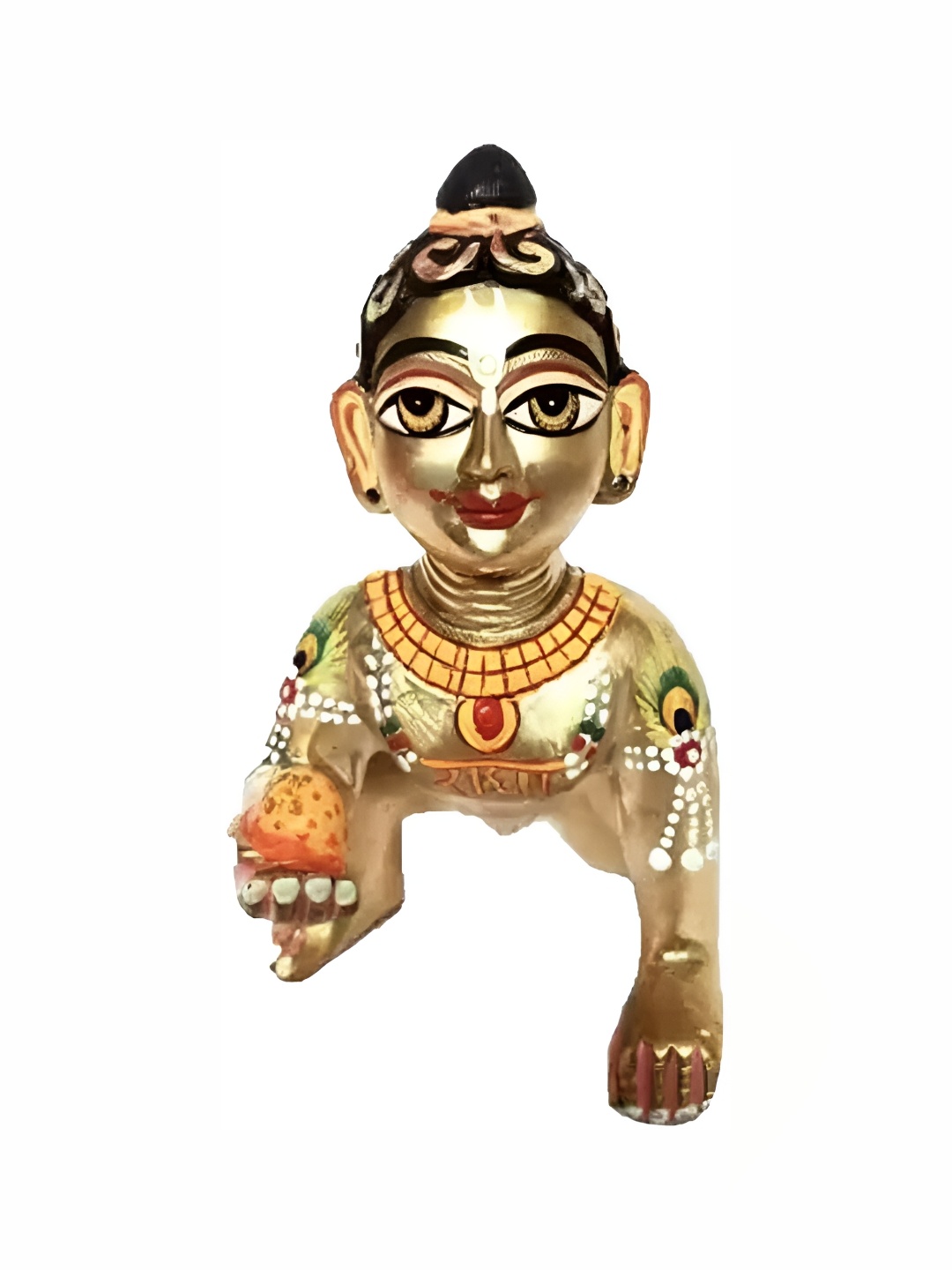 

krishnagallery1 GoldToned and White Religious Idol Showpiece, Gold