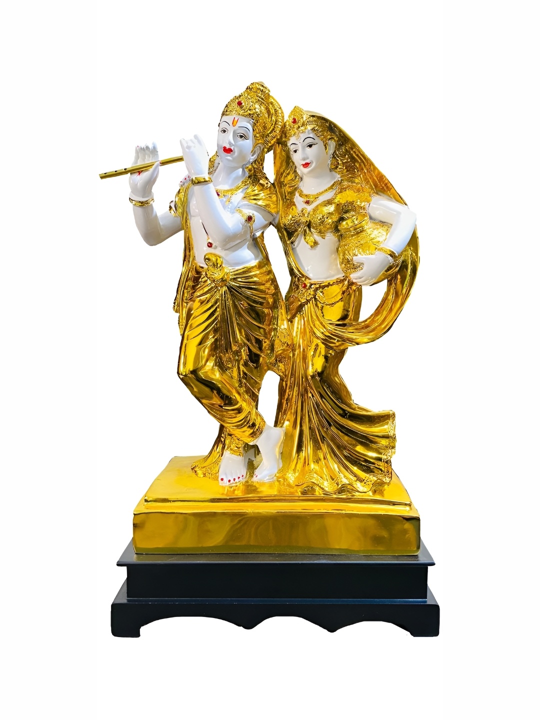 

krishnagallery1 White & Gold Toned Religious Idol Showpiece