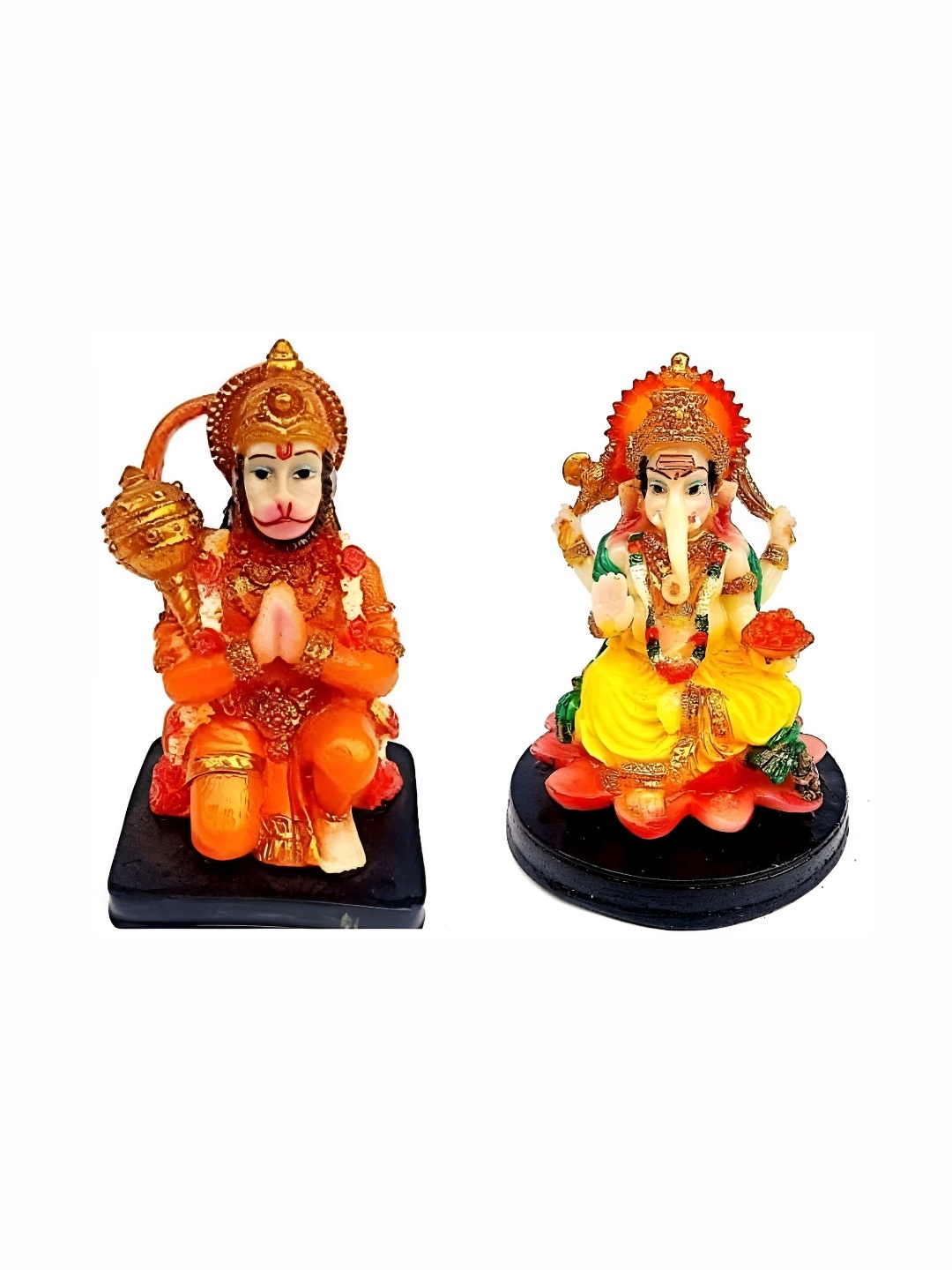 

krishnagallery1 Orange & Yellow 2 Pieces Idol Showpiece