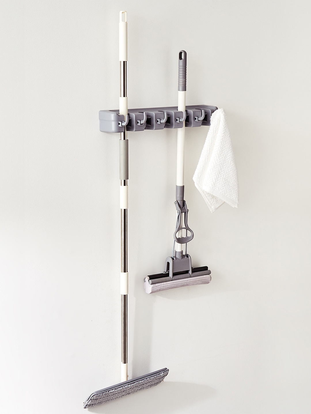 

Home Centre Grey Indus Brooks Wall Mounted Mop Holder