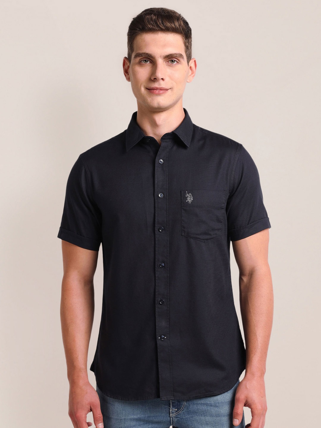 

U.S. Polo Assn. Spread Collar Shirt, Navy blue