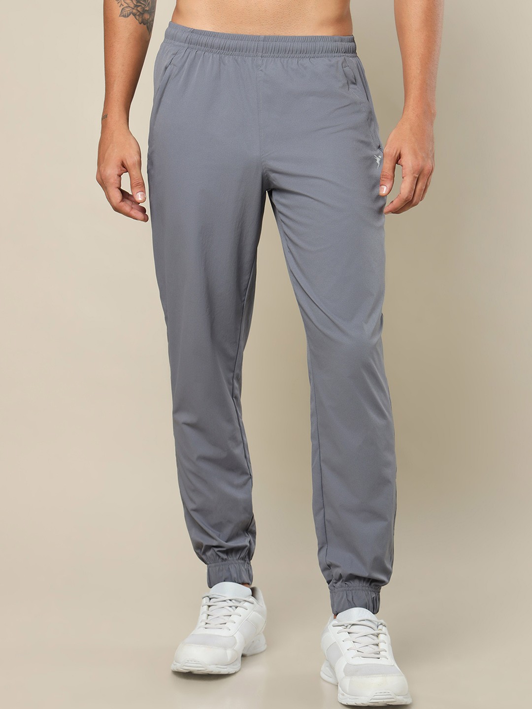 

Technosport Men Active Slim Fit Joggers with Rapid Dry Technology, Grey