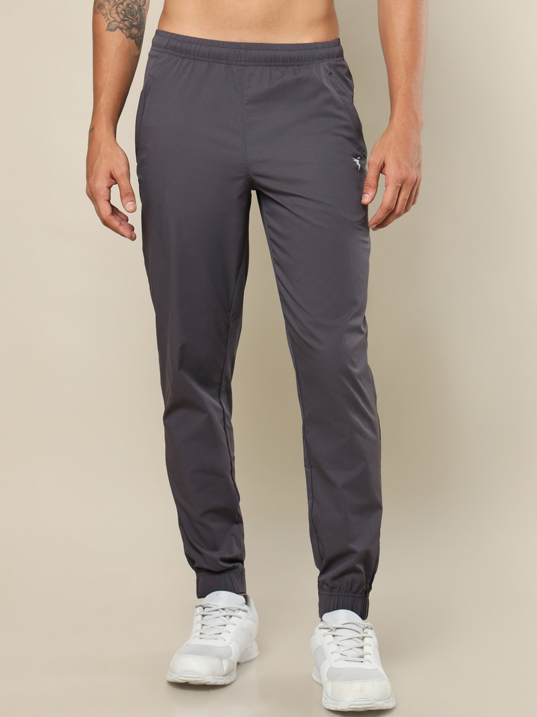 

Technosport Men Slim-Fit Mid-Rise Antimicrobial & Rapid Dry Active Joggers, Grey