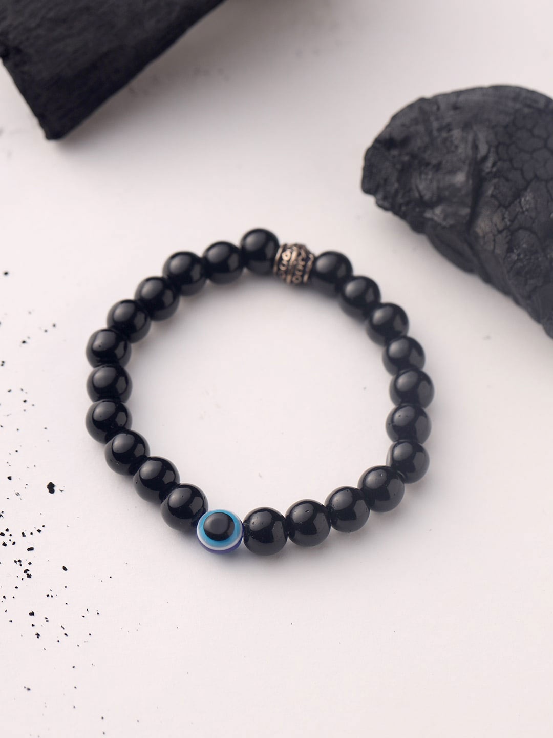 

VIRAASI Men Evil Eye Stretchable Bracelet, Blue