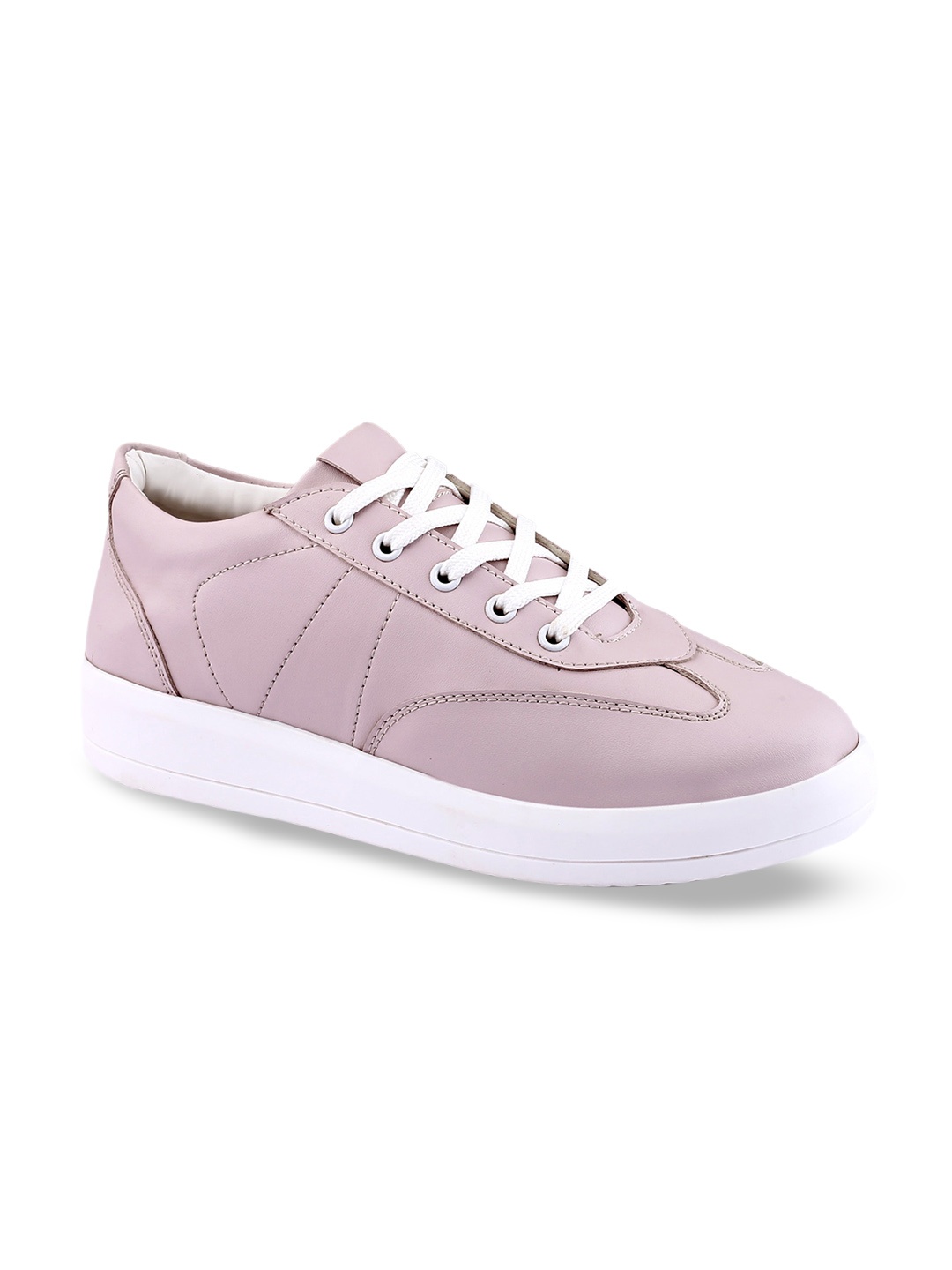 

Bxxy Women Round Toe Lace-Ups Sneakers, Pink