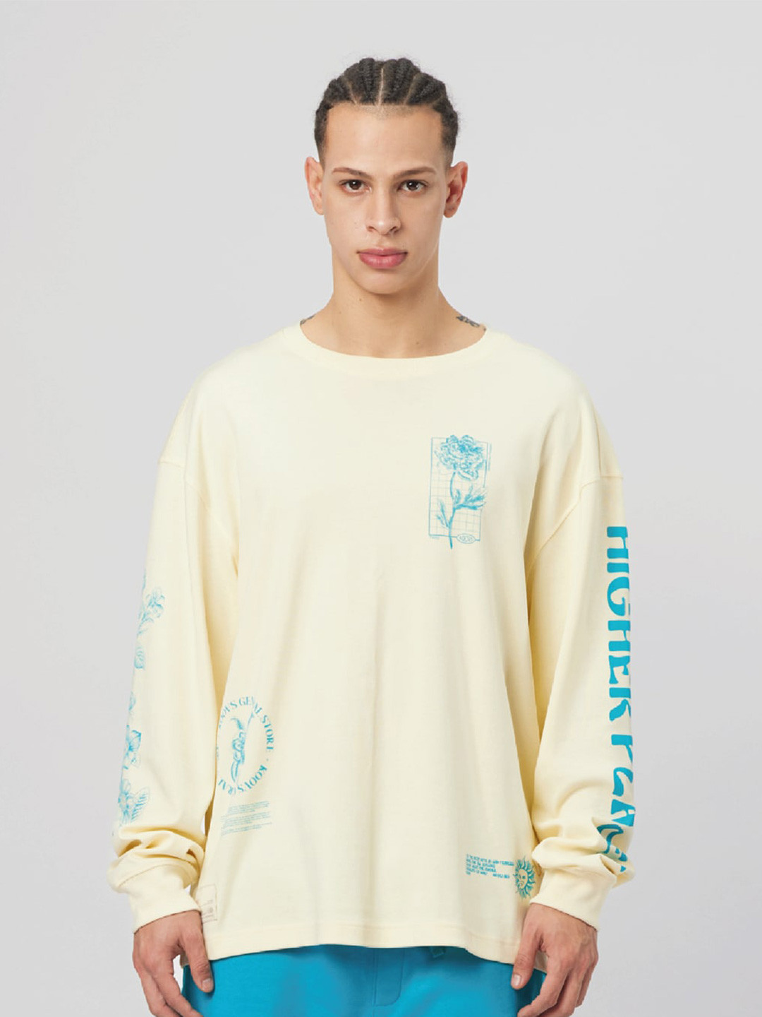 

Koovs Round Neck Pure Cotton Relaxed Fit T-shirt, White