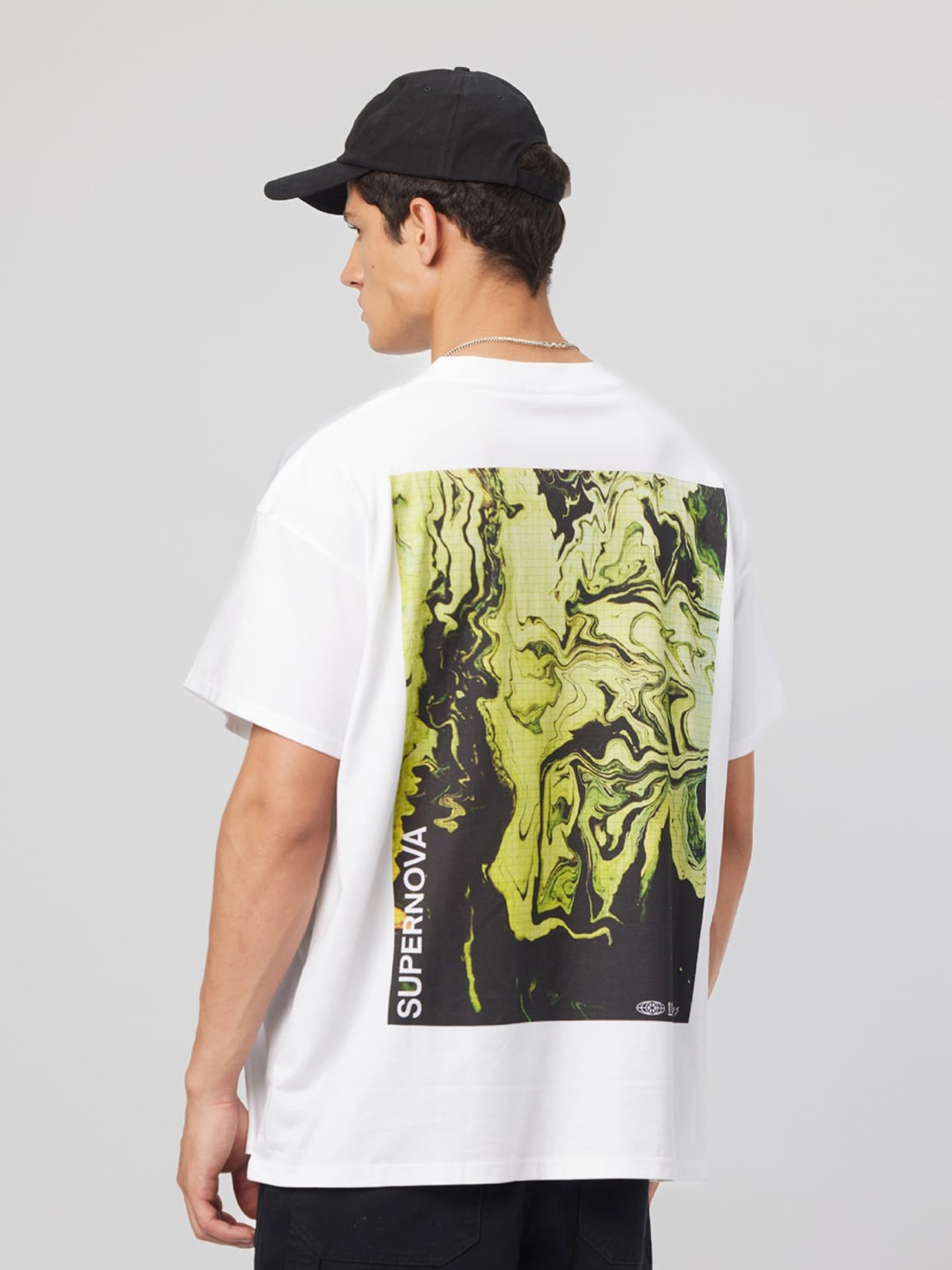 

Koovs Graphic Printed Pure Cotton T-shirt, White