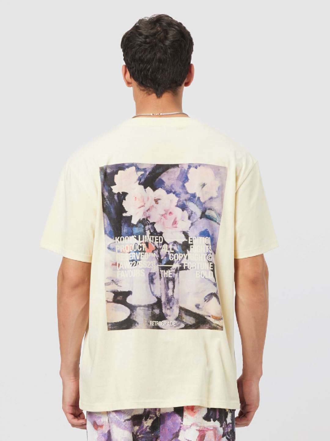 

Koovs Floral Printed Pure Cotton T-shirt, Brown
