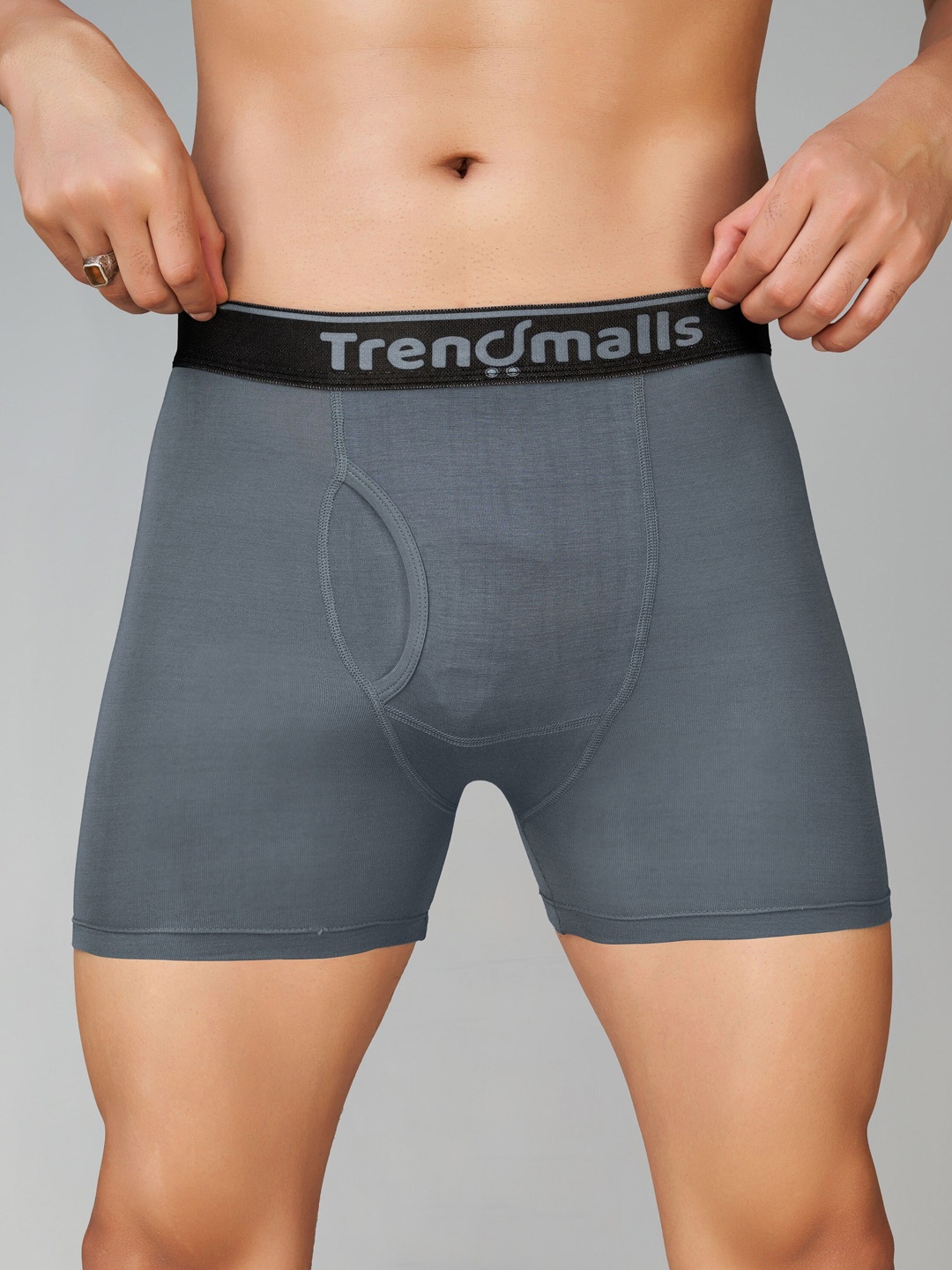 

Trendmalls Mid Rise Cotton Trunk TM-MU03-Grey-S