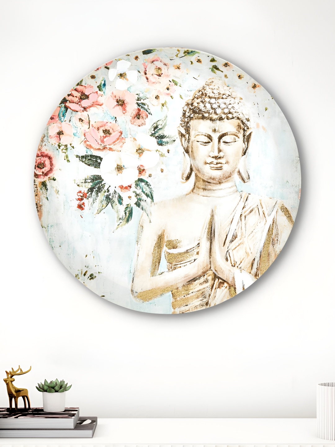 

Home Centre Off White Artistry Enclave Buddha Picture Wall Art