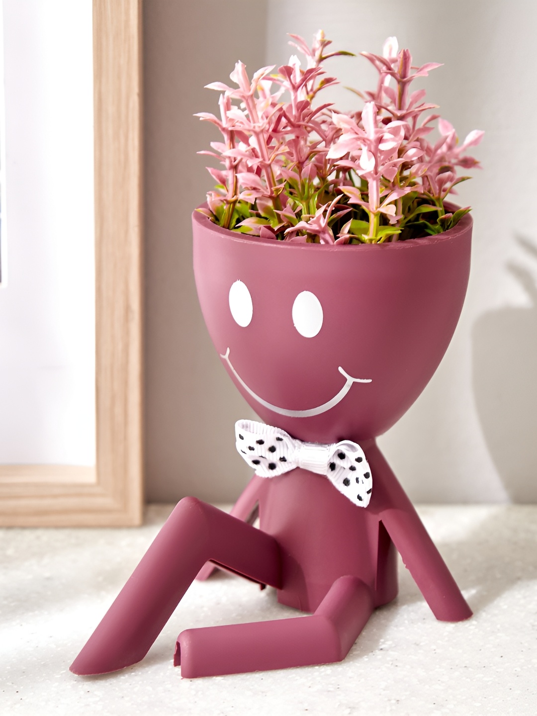 

Home Centre Spinel Pink & Green Textured Artificial Desk Plant In Paper Pot