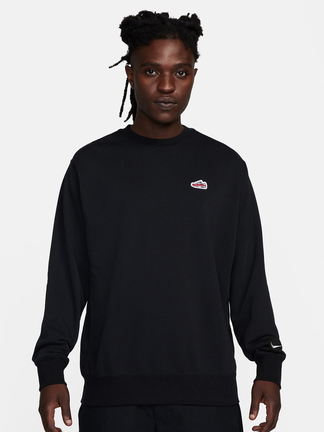 

Nike Sportswear French Terry Crew-Neck Pullover Cotton Sweatshirt, Black