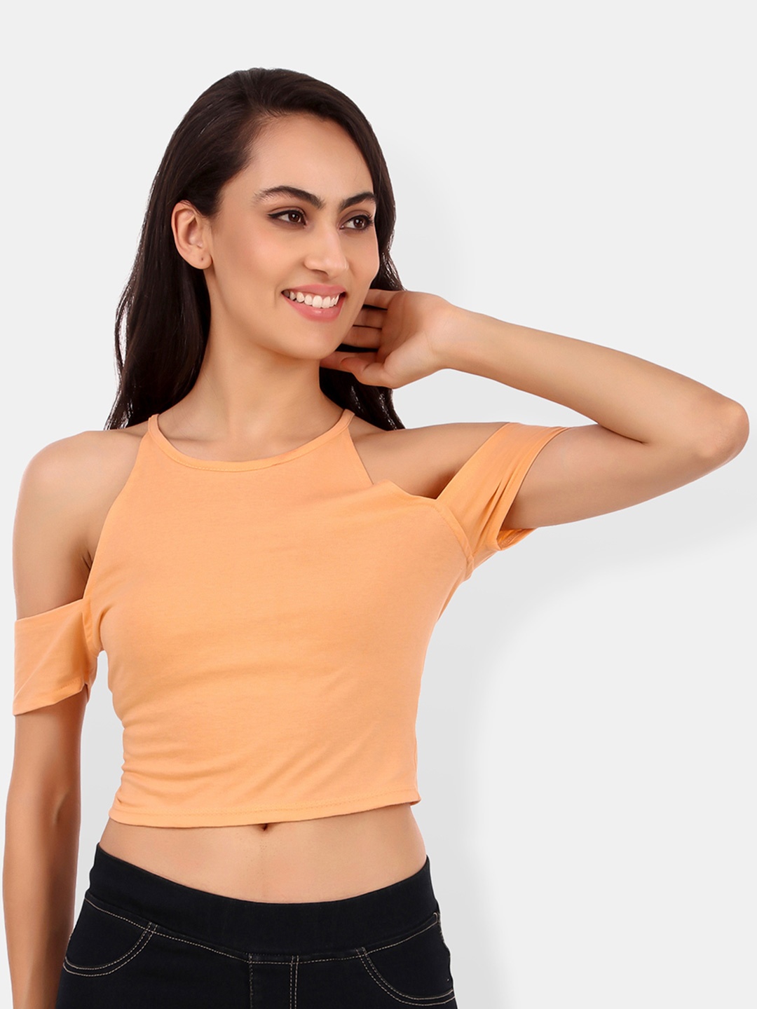 

Be You Cotton Crop Top, Peach