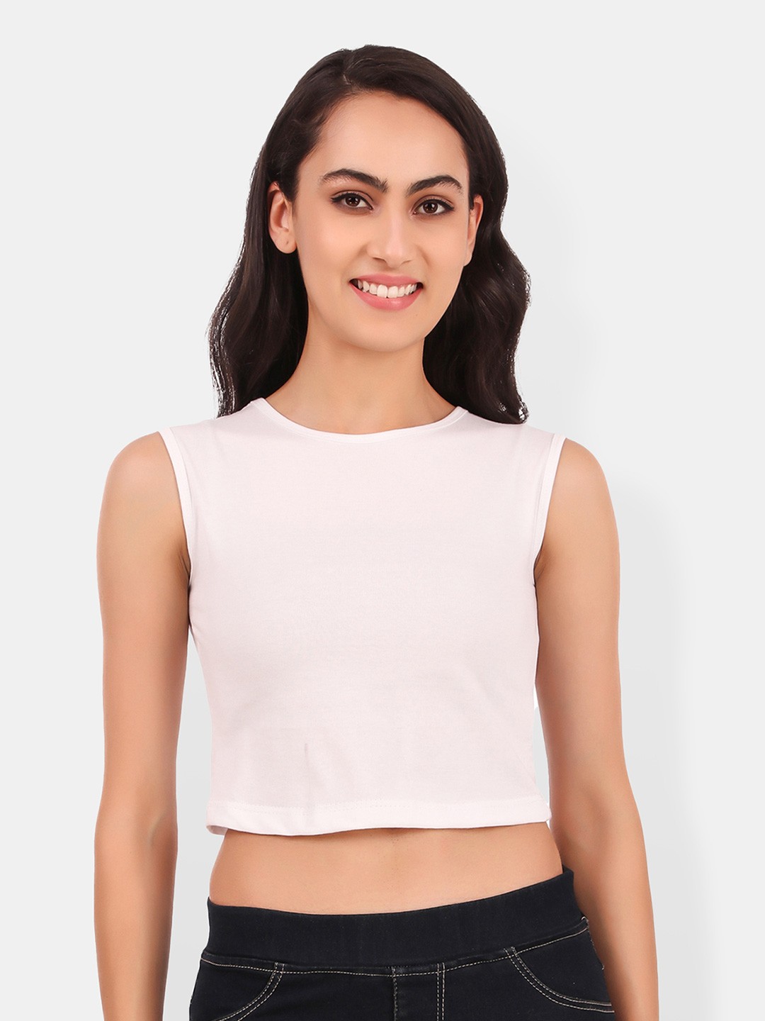 

Be You Cotton Crop Top, White