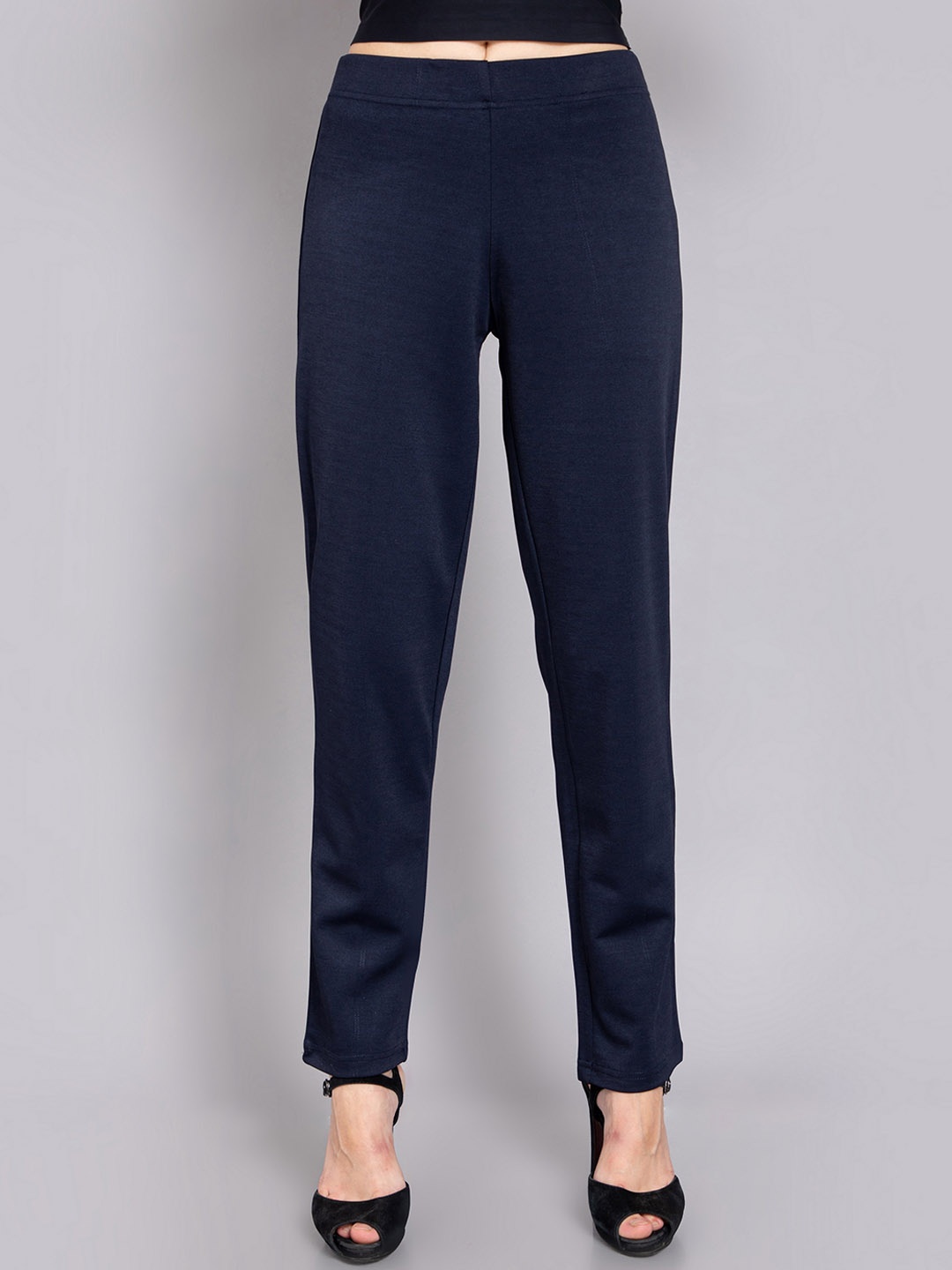 

SUTI Comfort Slim Fit High-Rise Regular Trousers, Navy blue
