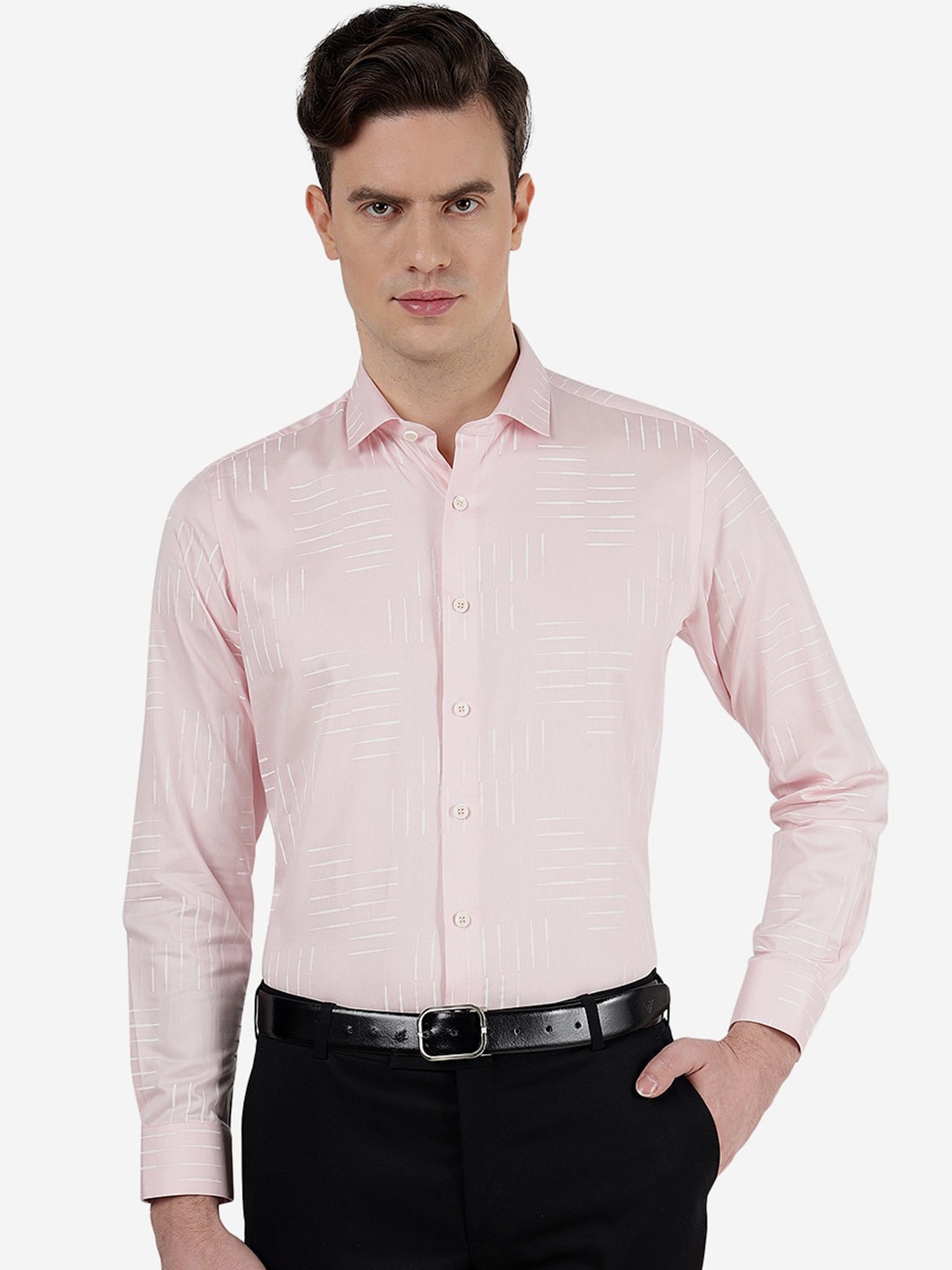 

Greenfibre Slim Fit Abstract Printed Cotton Casual Shirt, Pink
