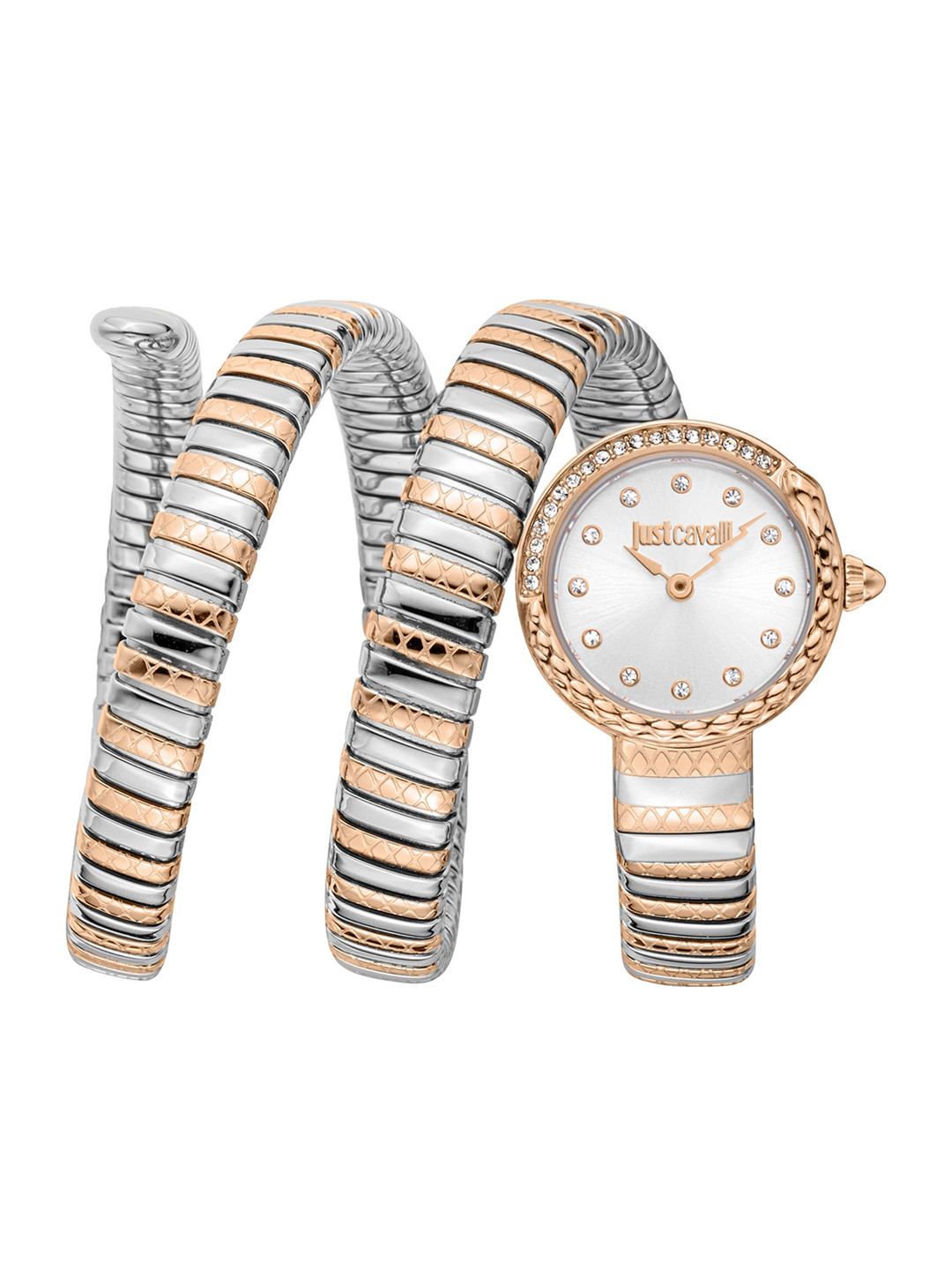 

Just Cavalli Women Wrap Around Straps Analogue Automatic Watch JC1L302M0065, Silver