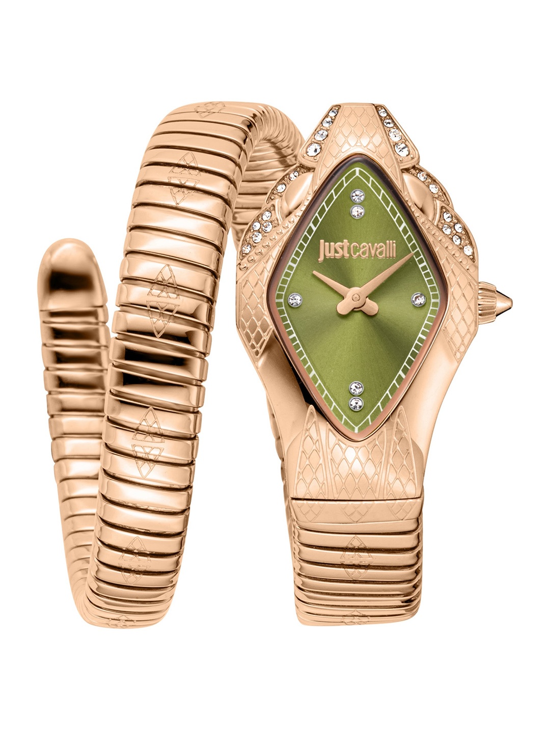 

Just Cavalli Women Wrap Around Straps Analogue Automatic Watch JC1L306M0055, Green