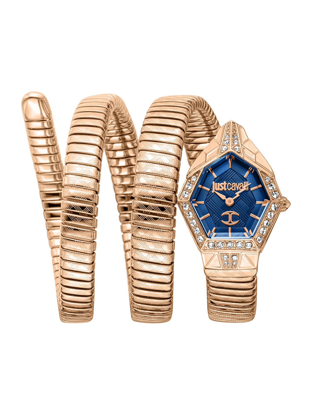 

Just Cavalli Women Embellished Wrap Around Straps Analogue Automatic Watch JC1L304M0045, Rose gold