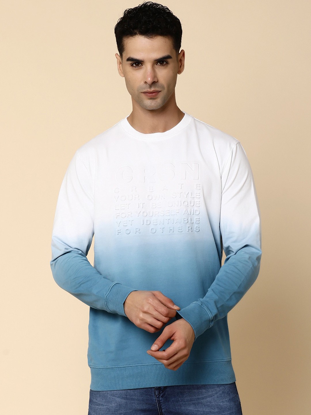

V-Mart Round Neck Long Sleeves Cotton Regular T-shirt, White