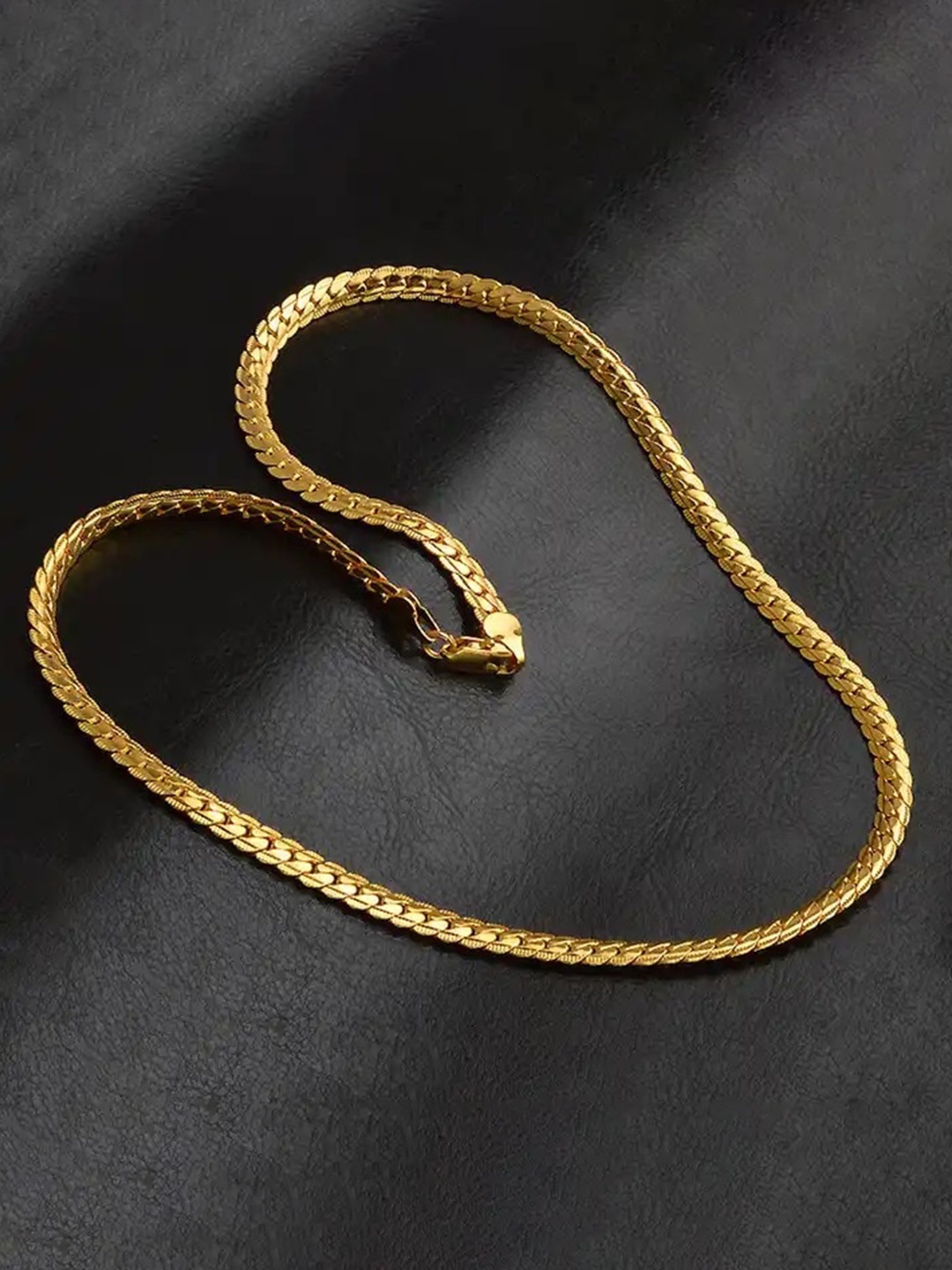 

MEENAZ Men Stainless Steel Gold-Plated Chain