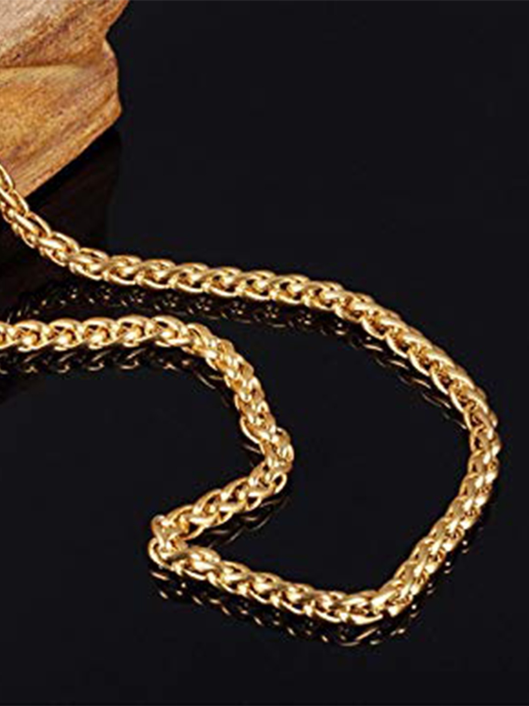 

MEENAZ Men Gold Plated Stainless Steel Chain