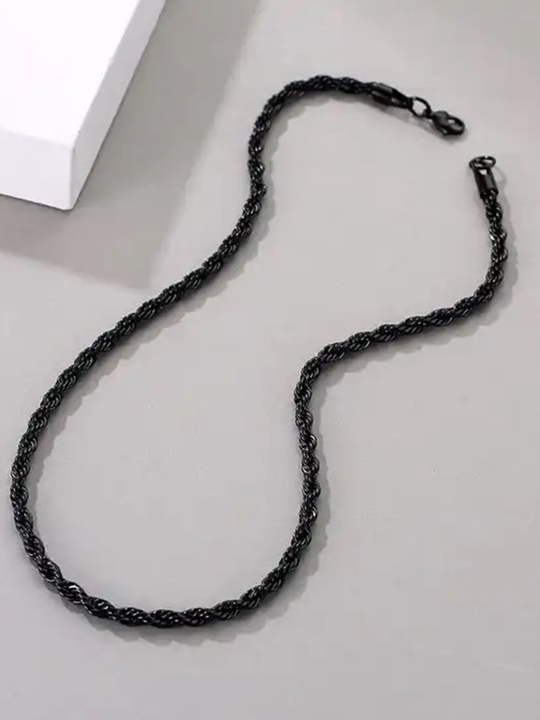 

MEENAZ Men Silver-Plated Chain, Black