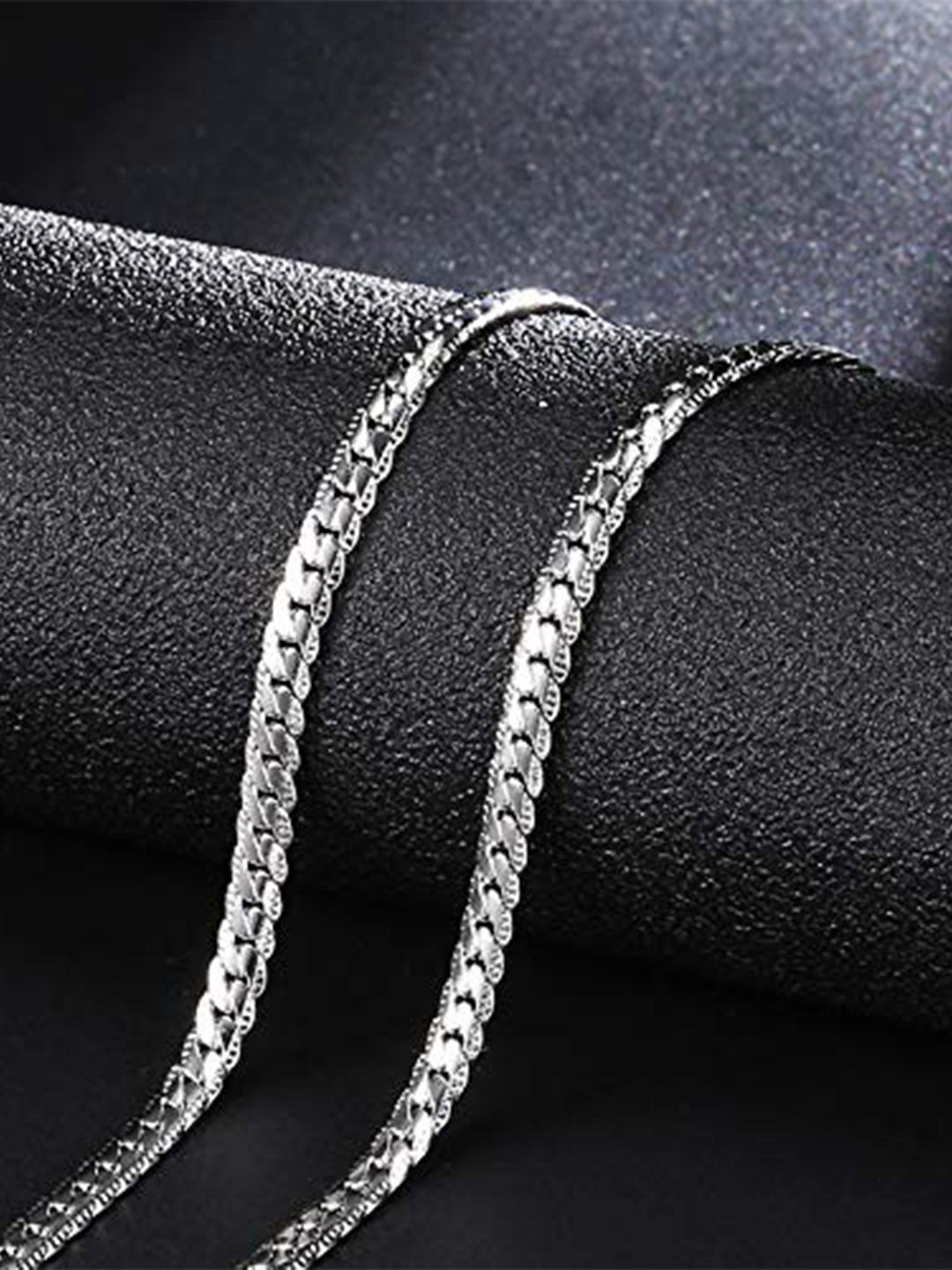 

MEENAZ Men Silver-Plated Stainless Steel Chain