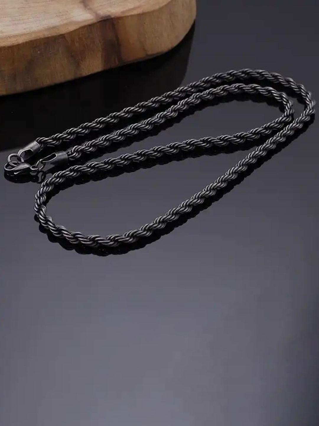 

MEENAZ Men Silver Plated Stainless Steel Chain