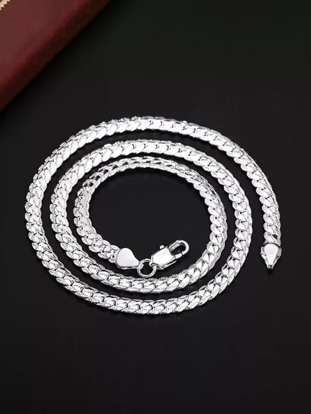 

MEENAZ Men Silver Plated Stainless Steel Chain