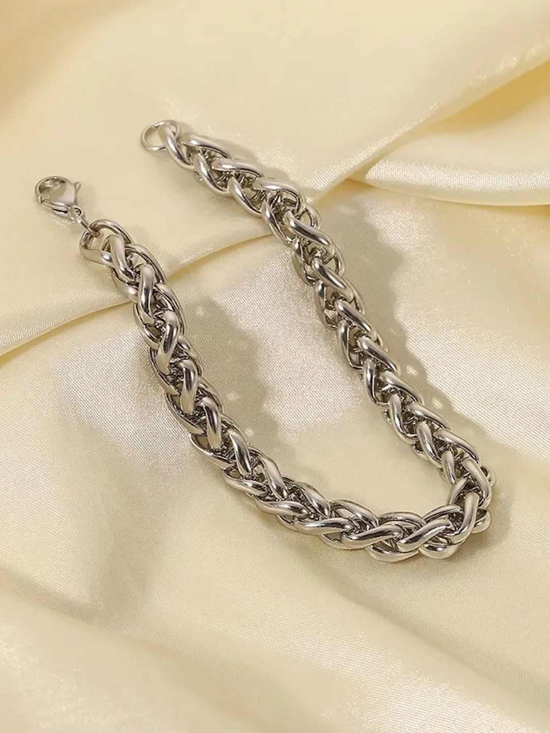 

MEENAZ Men Set Of 2 Silver-Plated Necklace