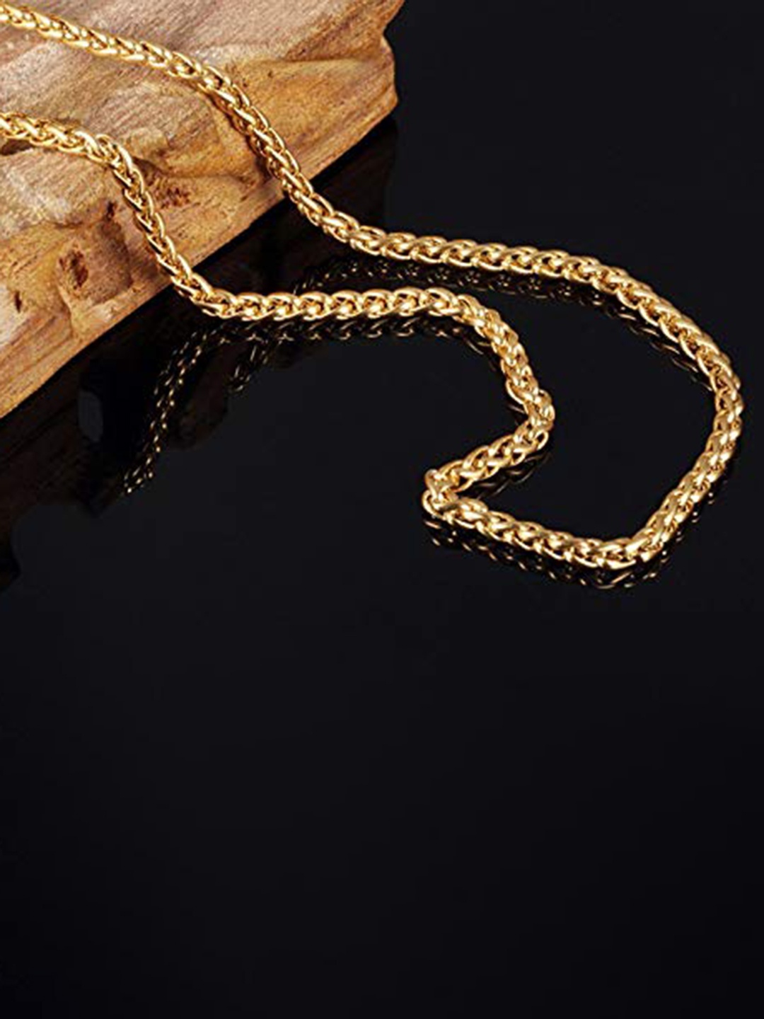 

MEENAZ Men Gold Plated Stainless Steel Chain