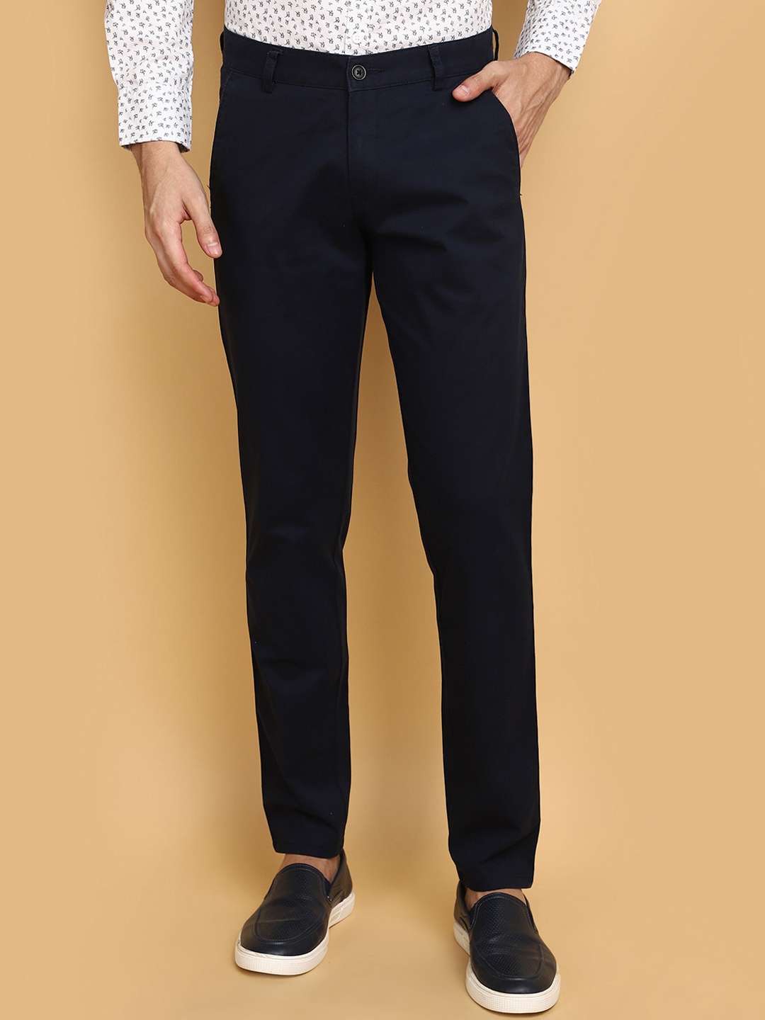 

V-Mart Slim Fit Chinos Casual Trousers, Blue