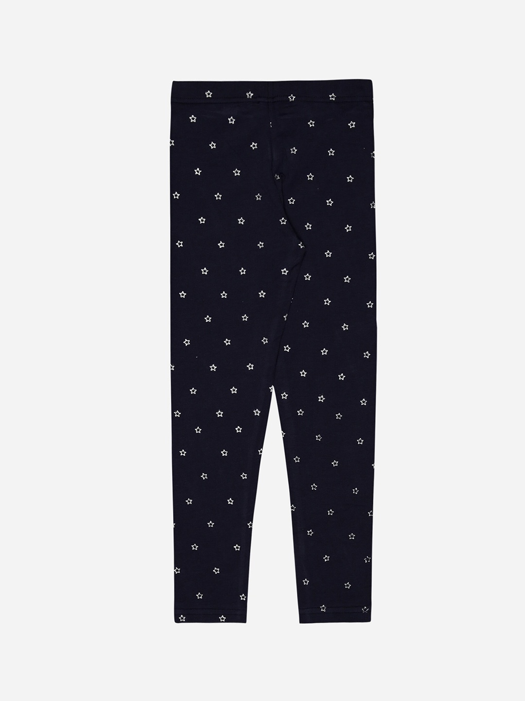 

Bodycare Girls Printed Cotton Ankle Length Leggings, Navy blue